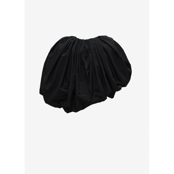 Magda Butrym Gathered cape blouse in black, view 2