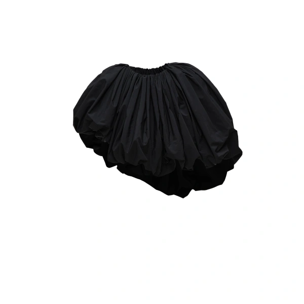 Magda Butrym Gathered cape blouse in black