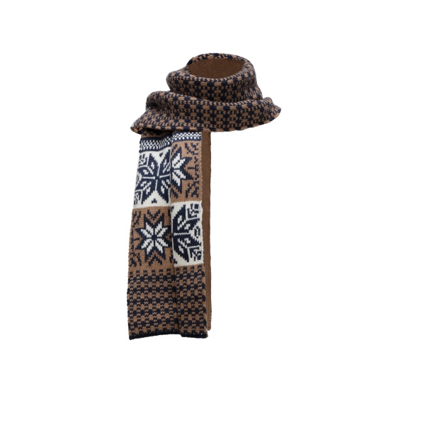 Magda Butrym Geometric knit scarf in brown