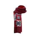 Magda Butrym Geometric knit scarf in red