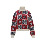 Magda Butrym Geometric turtleneck sweater in red