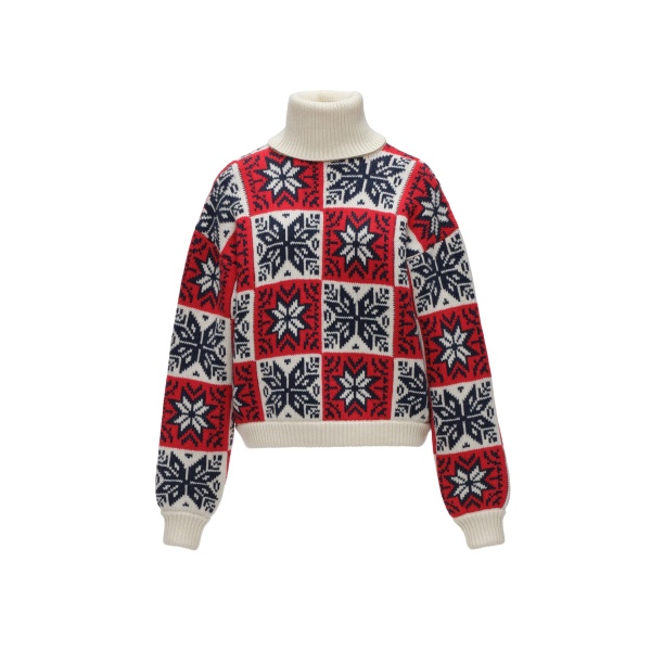 Magda Butrym Geometric turtleneck sweater in red