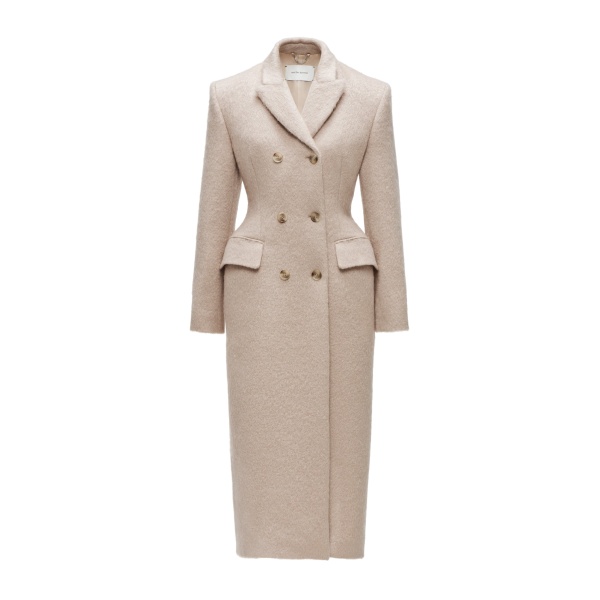 Magda Butrym Hourglass double-breasted coat in beige