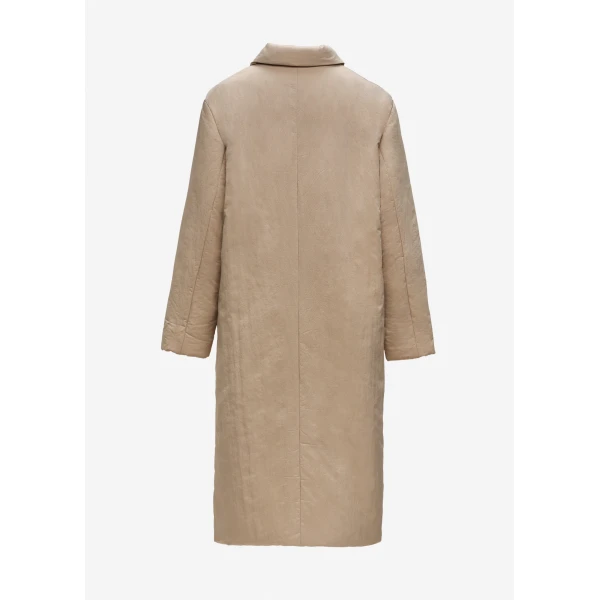 Magda Butrym Insulated double-breasted coat in beige, view 2