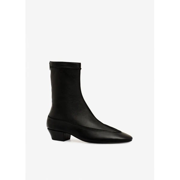 Magda Butrym Leather ankle boots in black, view 2