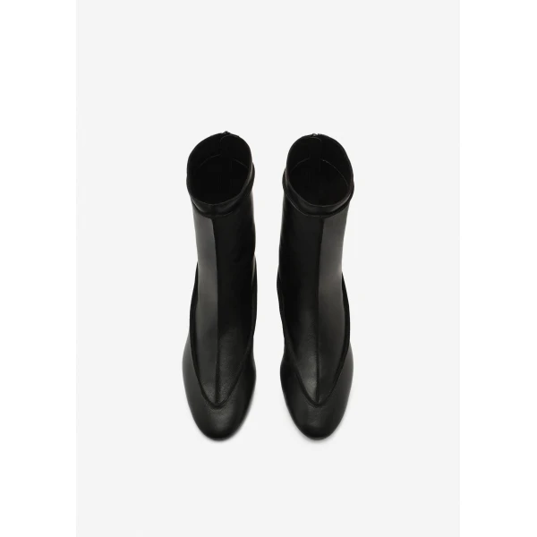 Magda Butrym Leather ankle boots in black, view 3