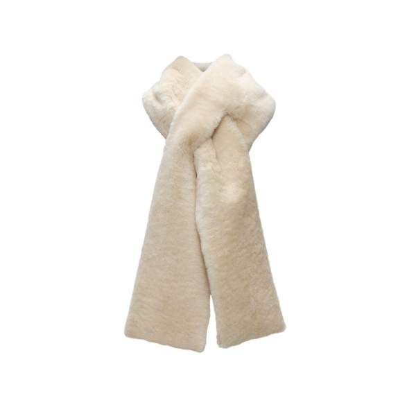 Magda Butrym Long fur scarf in cream