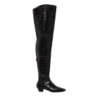 Magda Butrym Over-the-knee boots in croco-embossed leather