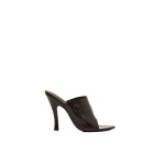 Magda Butrym Podhale-style embroidered high-heel mules in brown