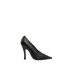Magda Butrym Podhale-style embroidered pointed pumps in black leather