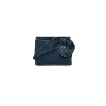 Magda Butrym Rose-detail denim mini skirt in blue
