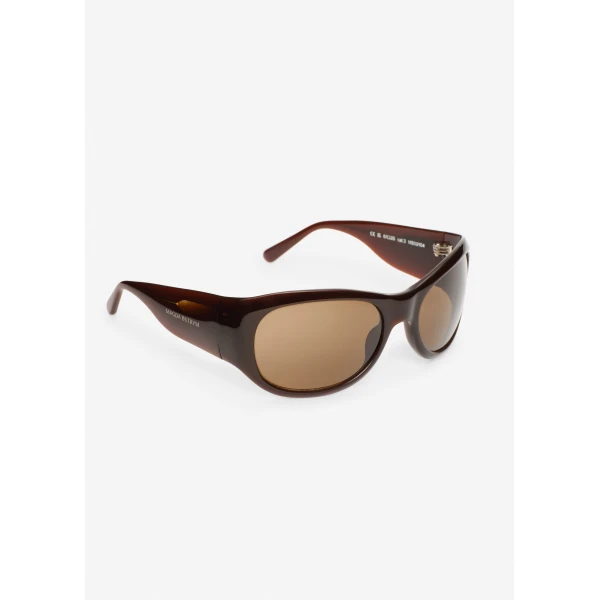 Magda Butrym Round sunglasses in milky brown, view 2