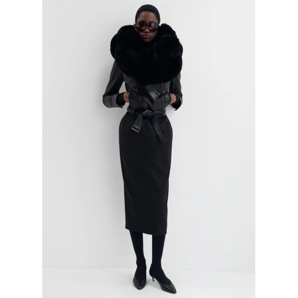 Magda Butrym Sculpted pencil skirt in black, view 3