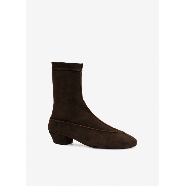 Magda Butrym Shearling ankle boots in brown, view 2
