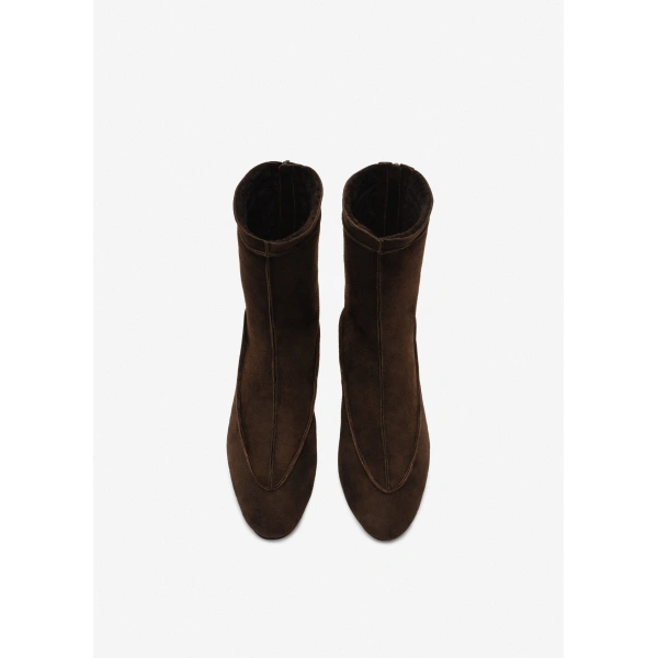 Magda Butrym Shearling ankle boots in brown, view 3