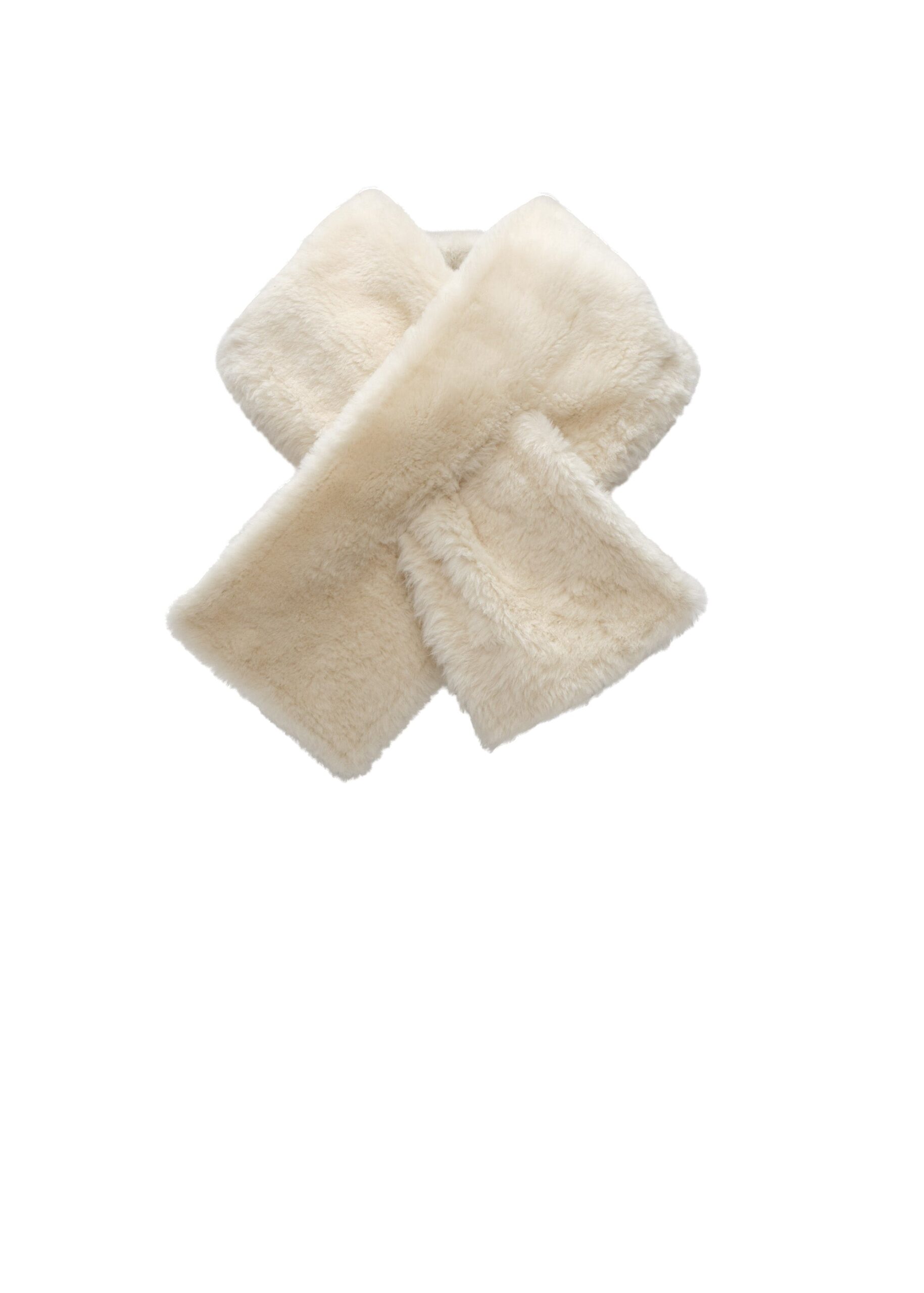 Magda Butrym Short fur scarf in cream | Accessories | Coveti Magda Butrym Short fur scarf in cream