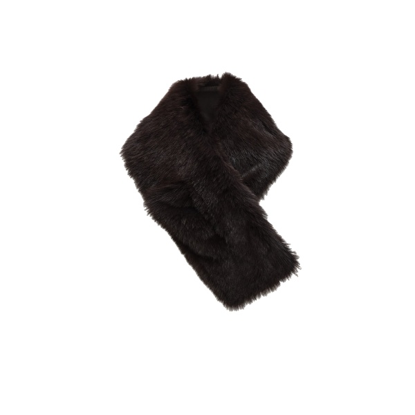 Magda Butrym Short fur scarf in dark brown