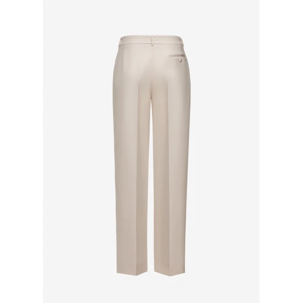 Magda Butrym Straight-leg silk and wool trousers in cream, view 2