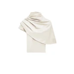 Magda Butrym T-shirt with draped cape in cream