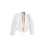 Maison Margiela Bianchetto Double-Breasted Wool Blazer in Pink Beige | Coveti