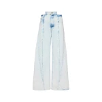 Maison Margiela Bleached Spliced Jeans in Light Indigo | Coveti