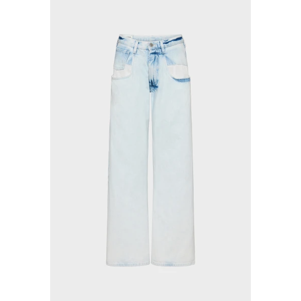 Maison Margiela Bleached Straight-Leg Jeans in Light Indigo | Denim | Coveti