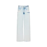 Maison Margiela Bleached Straight-Leg Jeans in Light Indigo | Coveti