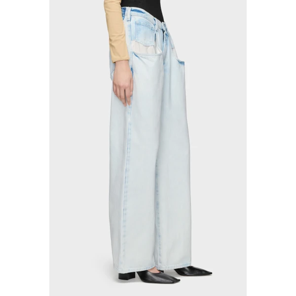 Maison Margiela Bleached Straight-Leg Jeans in Light Indigo | Denim | Coveti