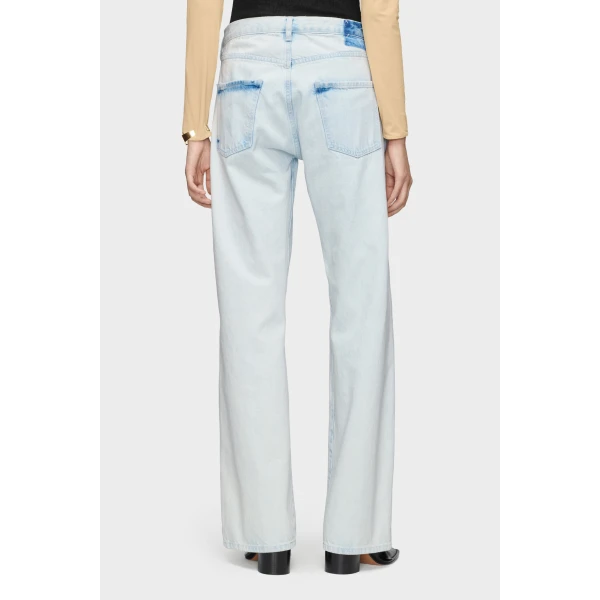 Maison Margiela Bleached Straight-Leg Jeans in Light Indigo | Denim | Coveti