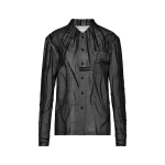 Maison Margiela Bonded Crease Long-Sleeve Shirt in Black | Coveti