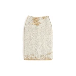 Maison Margiela Boucle Midi Skirt in White | Coveti