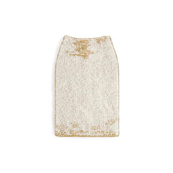Boucle Midi Skirt in White