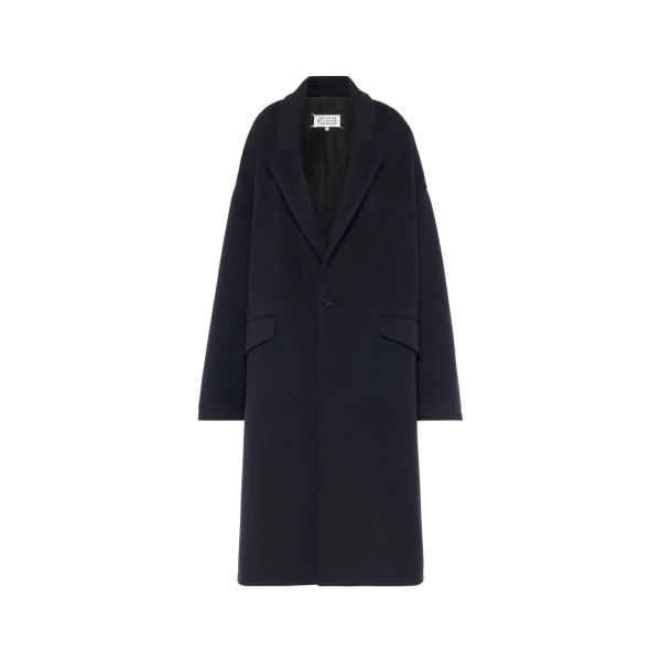 Cashmere Coat in Dark Blue