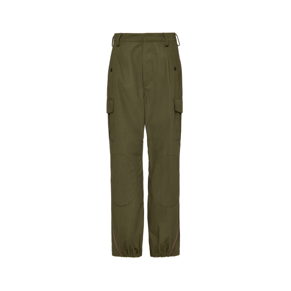 Cotton Cargo Trousers in Olive