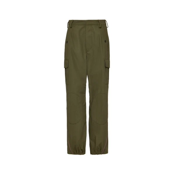 Cotton Cargo Trousers in Olive