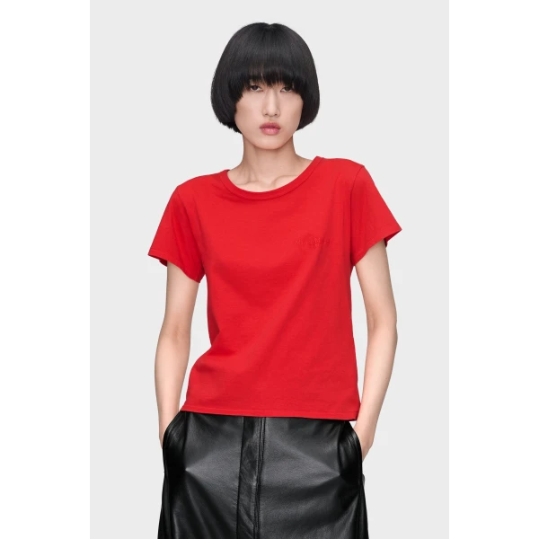 Maison Margiela Cotton Jersey T-Shirt in Red | T-shirts | Coveti