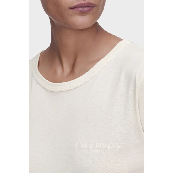 Maison Margiela Cotton Jersey T-Shirt in White | T-shirts | Coveti