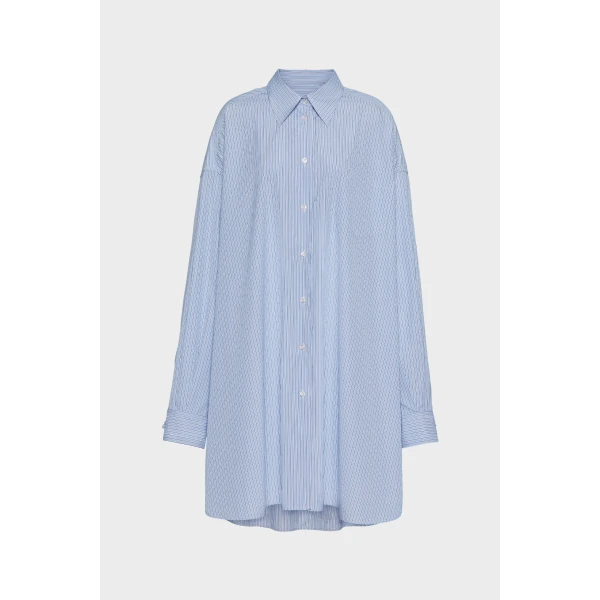 Maison Margiela Cotton Poplin Pinstripe Shirt in White | Shirts | Coveti