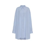 Maison Margiela Cotton Poplin Pinstripe Shirt in White | Coveti