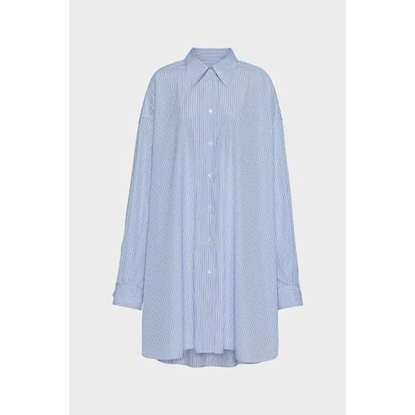 Maison Margiela Cotton Poplin Pinstripe Shirt in White | Shirts | Coveti