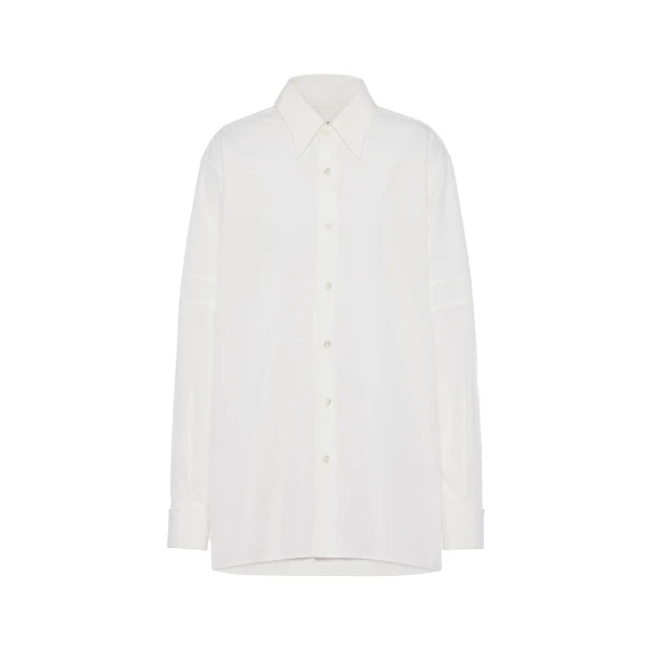 Cotton Poplin Shirt in White