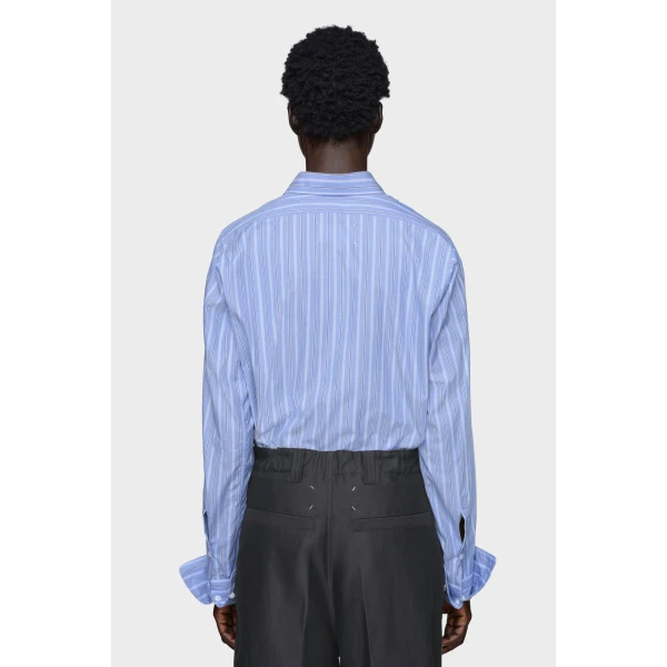 Maison Margiela Cotton Shirt in Black | Shirts | Coveti