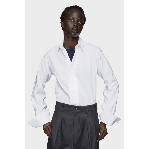 Maison Margiela Cotton Shirt in White | Shirts | Coveti