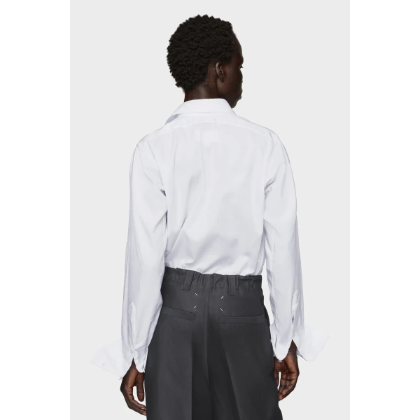 Maison Margiela Cotton Shirt in White | Shirts | Coveti