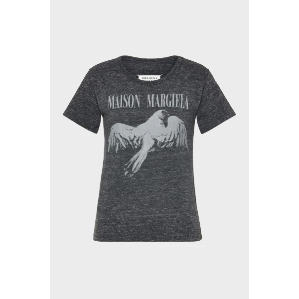 Maison Margiela Cotton T-Shirt in Dark Grey | T-shirts | Coveti
