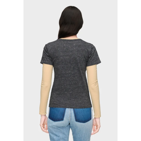 Maison Margiela Cotton T-Shirt in Dark Grey | T-shirts | Coveti