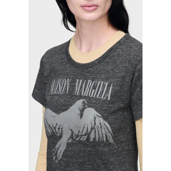 Maison Margiela Cotton T-Shirt in Dark Grey | T-shirts | Coveti