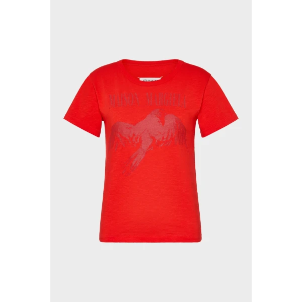 Maison Margiela Cotton T-Shirt in Red | T-shirts | Coveti