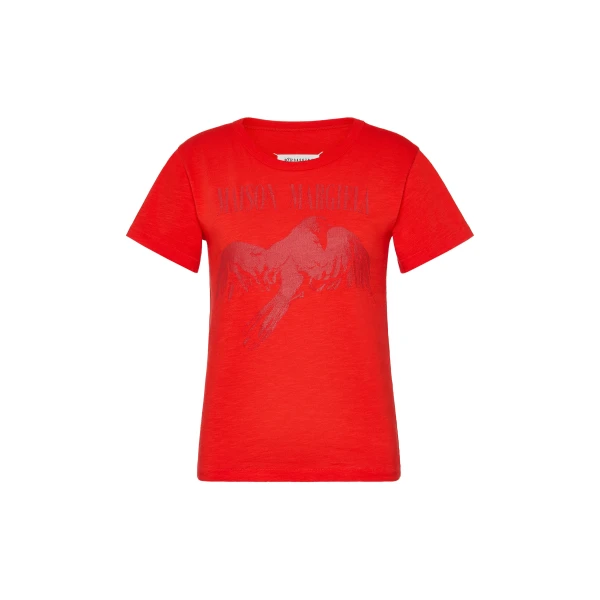 Cotton T-Shirt in Red