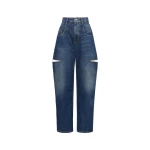 Maison Margiela Cut-Out Jeans in Washed Indigo Maison Margiela Cut-Out Jeans in Washed Indigo | Coveti